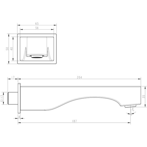 Излив для ванны Lemark LM7281BL, черный - фото 2