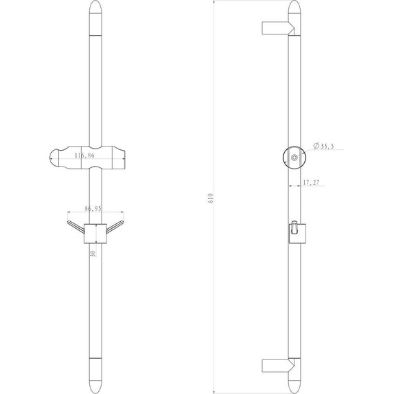 Душевая штанга Lemark 68 см LM8063C - фото 2