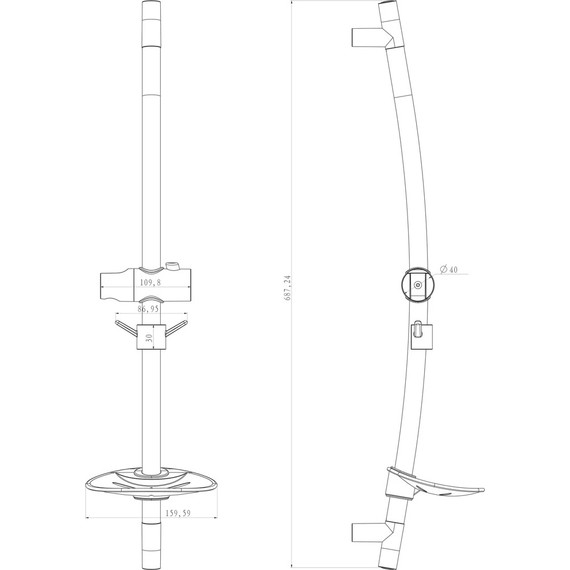 Душевая штанга Lemark 68 см LM8064C - фото 2