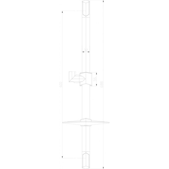 Душевая штанга Lemark 68 см LM8066C - фото 2
