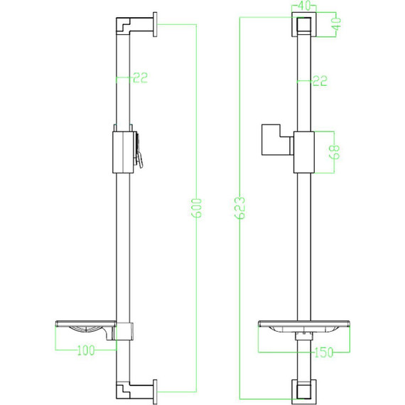 Душевая штанга Lemark 62 см LM8069C - фото 2