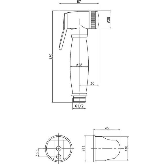 Гигиенический душ Lemark LM8087B, бронза - фото 2