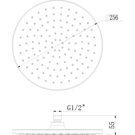 Верхний душ Lemark 256x256 мм LM8132C, хром/белый - фото 2