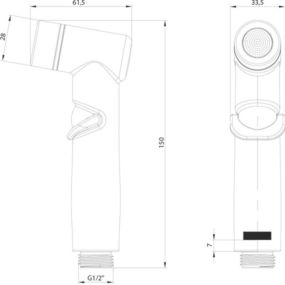Гигиенический душ Lemark LM8140GM, графит - фото 2