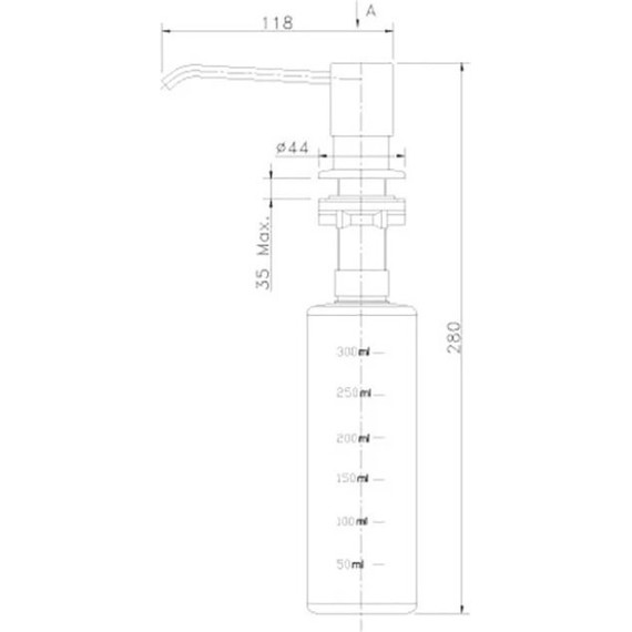 Дозатор для жидкого мыла Lemark Expert LM8201S - фото 2