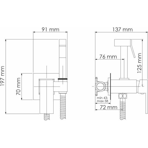 Набор для гигиенического душа WasserKraft A71138 - фото, картинка 3 Набор для гигиенического душа WasserKraft A71138 - фото 3