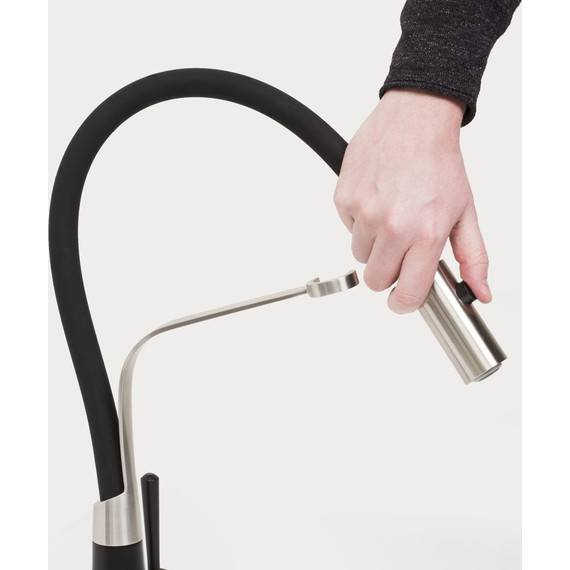 Смеситель для кухни WasserKraft A8417, черный/нержавеющая сталь - фото 13