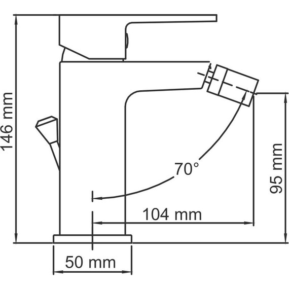 Смеситель для биде WasserKraft Abens 2006, черный матовый - фото 2