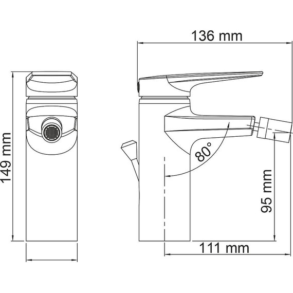 Смеситель для биде WasserKraft Lopau 3206 - фото 5