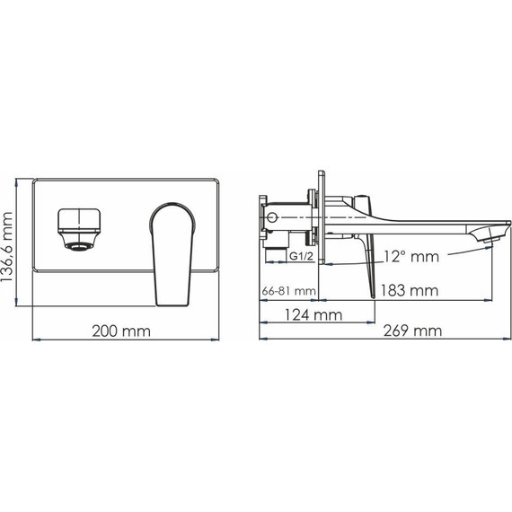 Смеситель для раковины настенный WasserKraft Lopau 3230 - фото 4