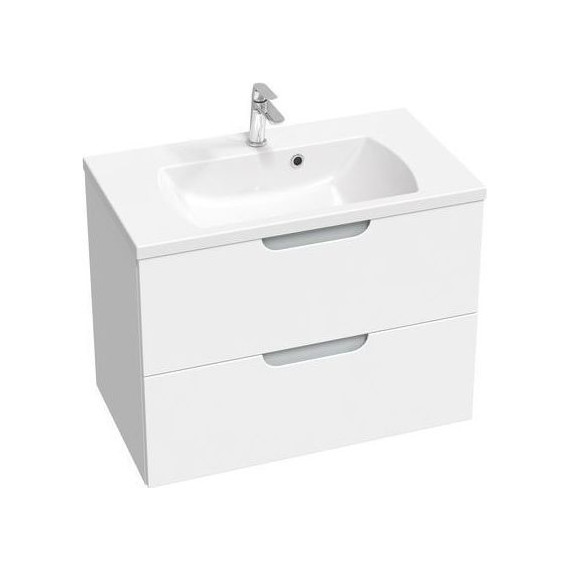 Тумба подвесная с раковиной Ravak Classic II 80 см X000001481, белый/серый - фото 