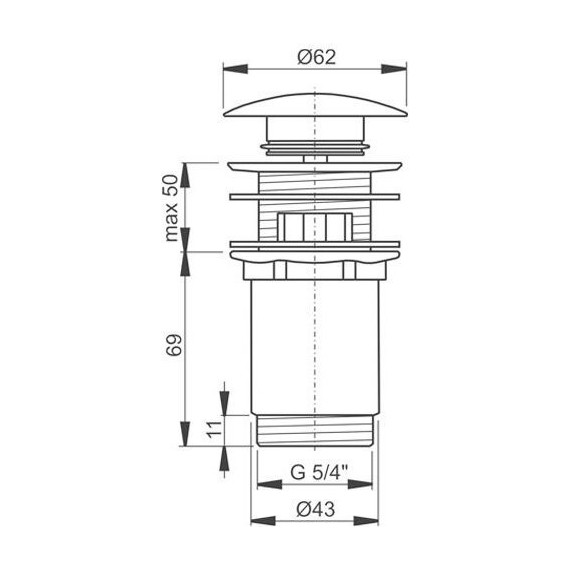 Донный клапан Ravak X01748, чёрный матовый - фото 4