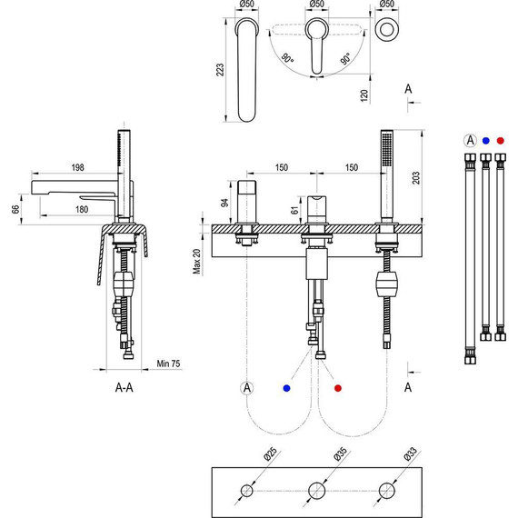 Смеситель для ванны Ravak Puri X070142 - фото 5