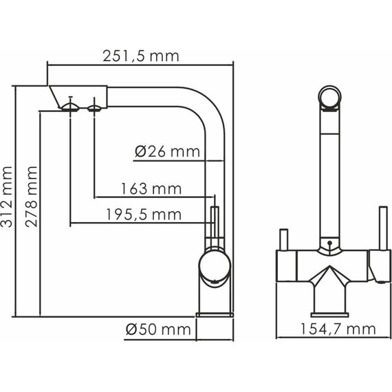 Смеситель для кухни WasserKraft A8367, черный матовый - фото, картинка 13 Смеситель для кухни WasserKraft A8367, черный матовый - фото 13