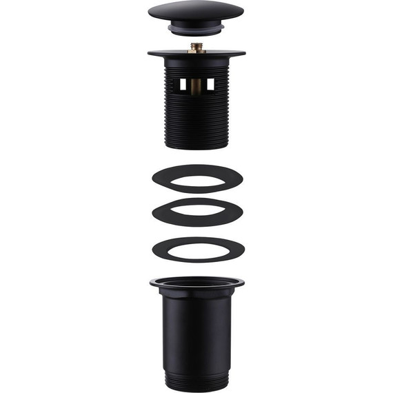 Донный клапан Abber AF0010B, черный матовый - фото 2