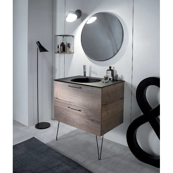 Зеркало Jacob Delafon Odeon Rive Gauche 50 см EB1176-S14, черный лак сатин - фото 4