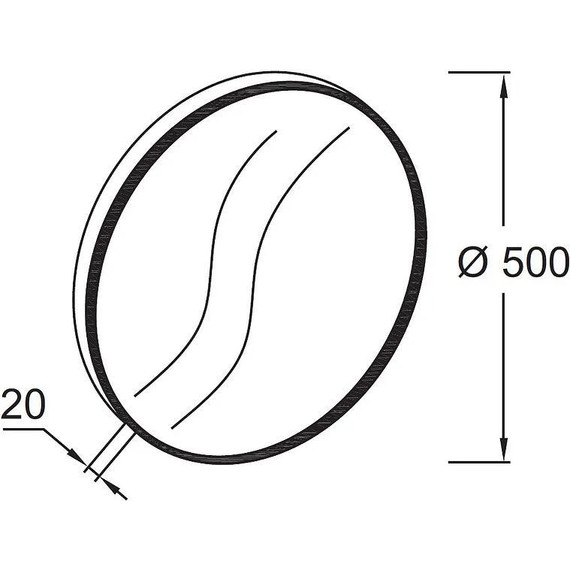 Зеркало Jacob Delafon Odeon Rive Gauche 50 см EB1176-S14, черный лак сатин - фото 5