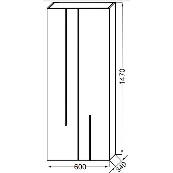 Пенал подвесной Jacob Delafon Nouvelle Vague 60 см EB3048-N18, белый глянцевый - фото 2