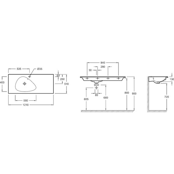 Тумба подвесная с раковиной Jacob Delafon Nouvelle Vague 120 см EB3035-E73, фактурный дуб (раковина EXAR112-Z-MG2, кашемир) - фото 4