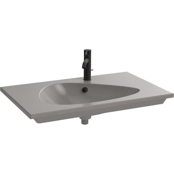 Тумба подвесная с раковиной Jacob Delafon Nouvelle Vague 80 см EB3030-G91, аквамарин глянцевый (раковина EXAR112-Z-MK4, кашемир) - фото 2