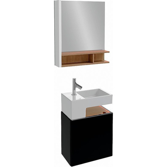 Тумба подвесная с раковиной Jacob Delafon Terrace 50 см EB1178-M61, черный матовый - фото 2