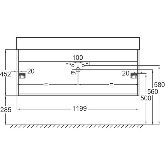Тумба подвесная с раковиной Jacob Delafon Vivienne 120 см EB1509-E52-N18, дуб табак/белый - фото 5