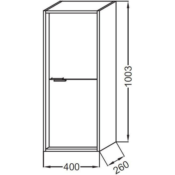 Пенал подвесной Jacob Delafon Vivienne 40 см EB1510-E52-N18, дуб табак/белый - фото 2
