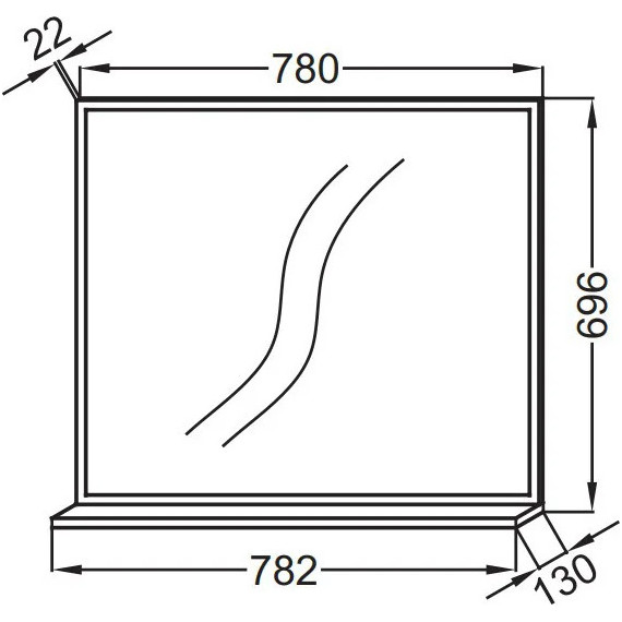 Зеркало Jacob Delafon Vivienne 80 см EB1597-E52, дуб табак - фото 3