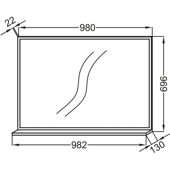 Зеркало Jacob Delafon Vivienne 100 см EB1598-N18, белый - фото 2