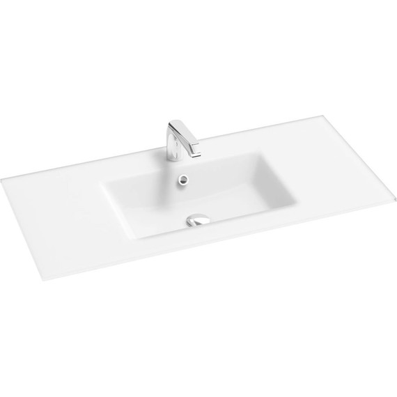 Тумба подвесная с раковиной Jacob Delafon Sherwood 100 см EB1833RU-P6, натуральный дуб (раковина EB1830RU-DE1, цвет белый матовый) - фото 4