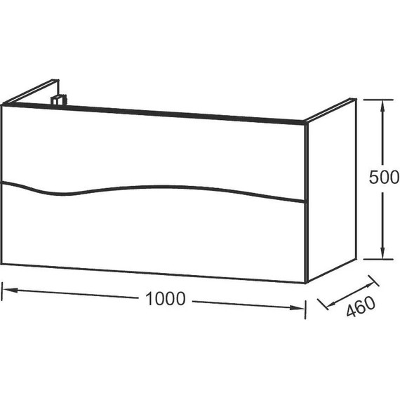 Тумба подвесная с раковиной Jacob Delafon Sherwood 100 см EB1833RU-P6, натуральный дуб (раковина EB1830RU-DE1, цвет белый матовый) - фото 6
