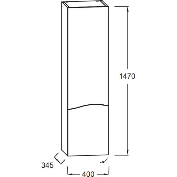 Пенал подвесной Jacob Delafon Sherwood 40 см L EB1836LRU-P13, состаренный дуб - фото 2