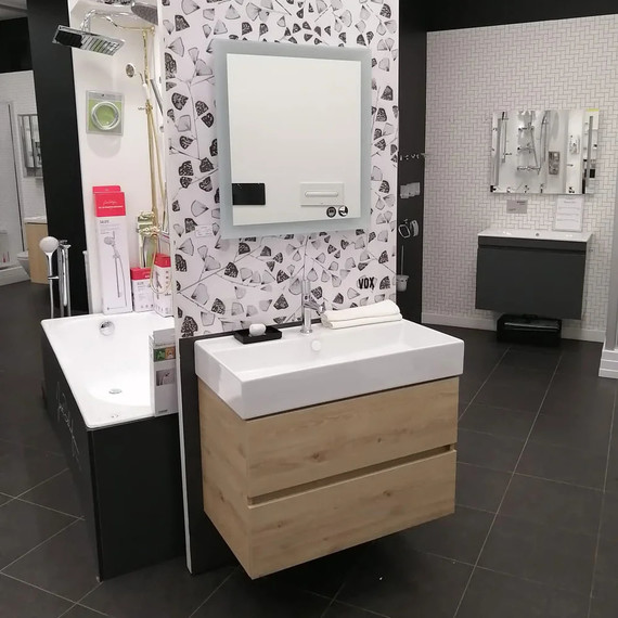 Тумба подвесная с раковиной Jacob Delafon Tolbiac 80 см EB2382-E75, дуб давос натуральный (раковина EXBI112-00) - фото 2