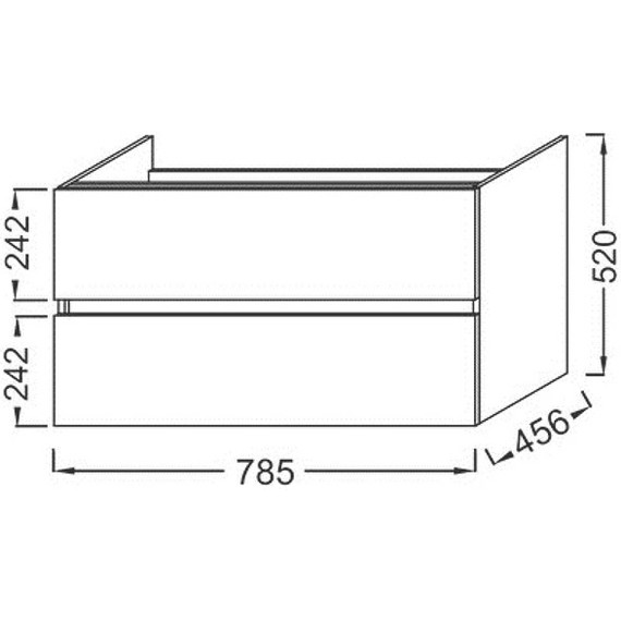 Тумба подвесная с раковиной Jacob Delafon Tolbiac 80 см EB2382-J5, белый глянцевый (раковина EXBI112-00) - фото 5