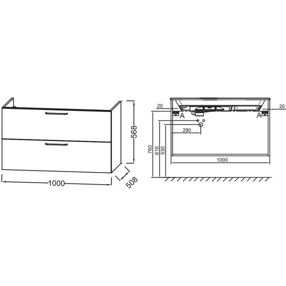 Тумба подвесная с раковиной Jacob Delafon Odeon Rive Gauche 100 см EB2524-R9-E52, дуб табак (раковина EB2564-DE3, цвет матовая бронза) - фото, картинка 4 Тумба подвесная с раковиной Jacob Delafon Odeon Rive Gauche 100 см EB2524-R9-E52, дуб табак (раковина EB2564-DE3, цвет матовая бронза) - фото 4