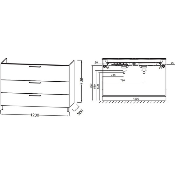 Тумба подвесная с раковиной Jacob Delafon Odeon Rive Gauche 120 см EB2535-R5-N18, белый глянцевый - фото 3