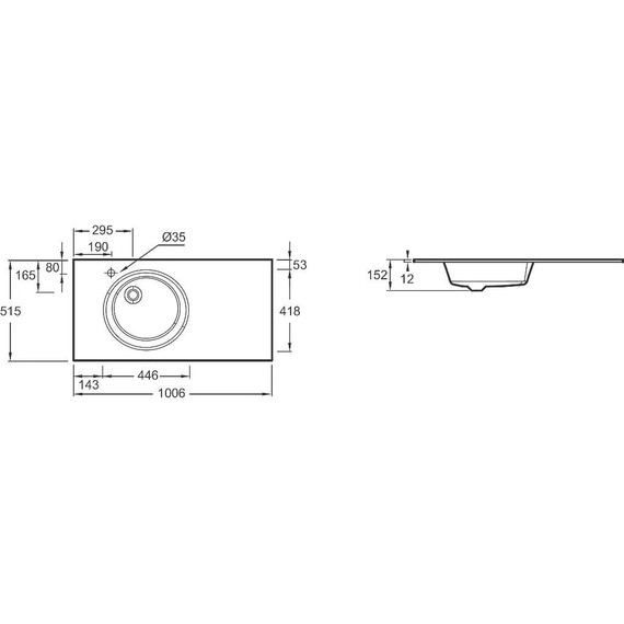 Тумба подвесная с раковиной Jacob Delafon Odeon Rive Gauche 100 см EB2524-R9-E52, дуб табак (раковина EB2564-DE2, цвет черный матовый) - фото, картинка 3 Тумба подвесная с раковиной Jacob Delafon Odeon Rive Gauche 100 см EB2524-R9-E52, дуб табак (раковина EB2564-DE2, цвет черный матовый) - фото 3