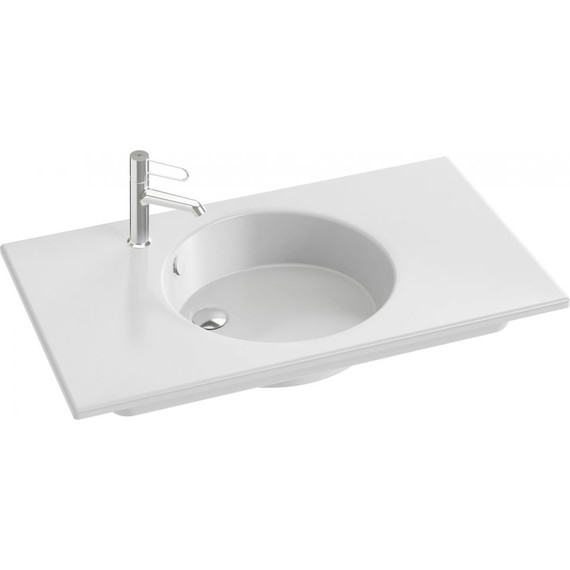 Тумба подвесная с раковиной Jacob Delafon Odeon Rive Gauche 90 см EB2523-R9-E52, дуб табак - фото 2