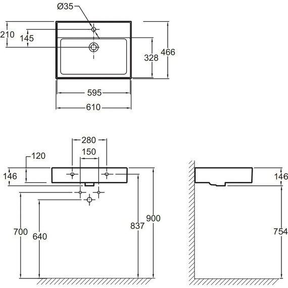 Тумба подвесная с раковиной Jacob Delafon Tolbiac 60 см EB2381-E75, дуб давос натуральный (раковина EXBH112-00) - фото 4