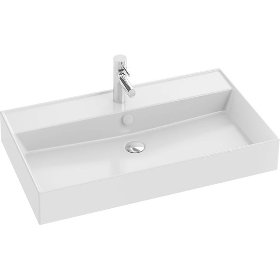 Тумба подвесная с раковиной Jacob Delafon Tolbiac 80 см EB2382-E75, дуб давос натуральный (раковина EXBI112-00) - фото 4