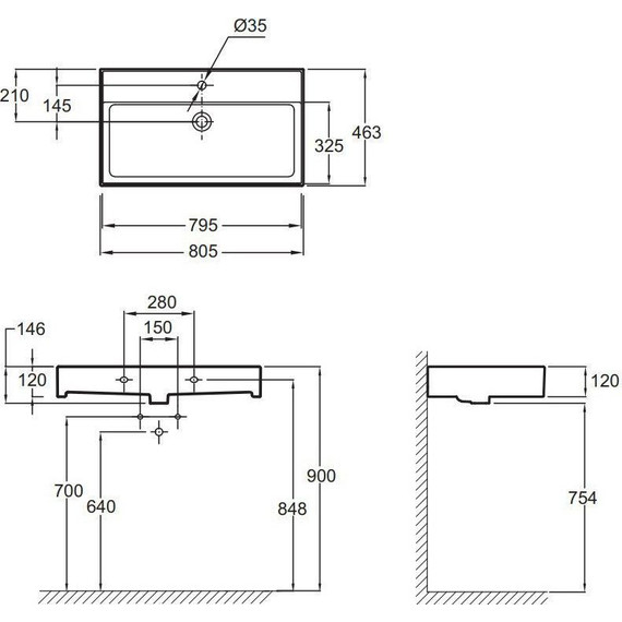 Тумба подвесная с раковиной Jacob Delafon Vivienne 80 см EB1584-N18-S40, белый/серый - фото 4