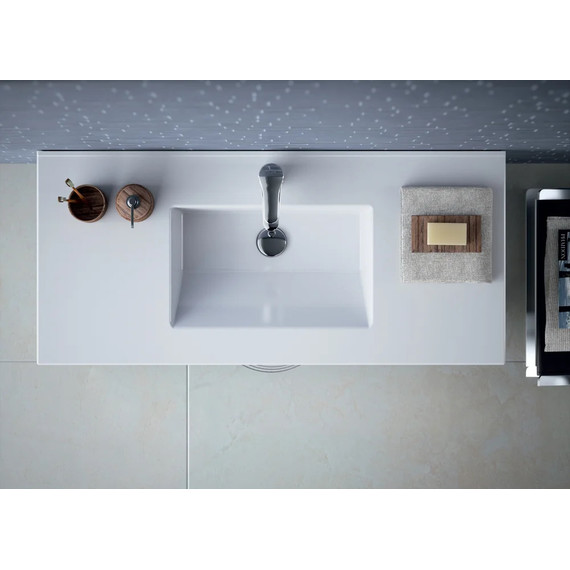 Тумба подвесная с раковиной Jacob Delafon Tolbiac 100 см EB2383-E75, дуб давос натуральный (раковина EXUA112-00) - фото 3