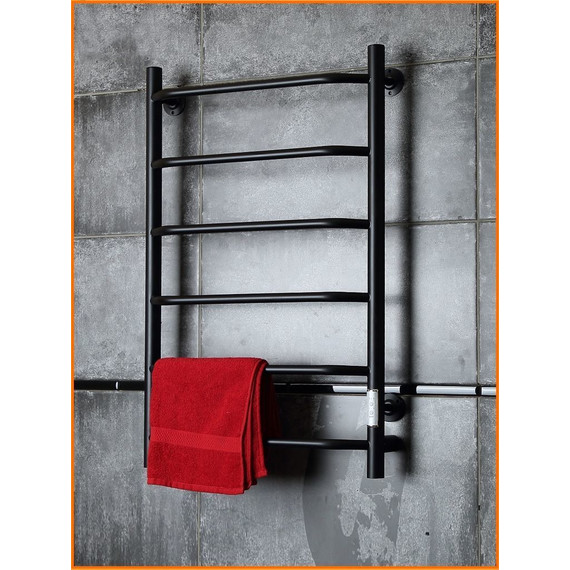 Полотенцесушитель электрический Тругор Пэк сп 6 ВГП 500х800 мм, чёрный (возможность скрытого подключения) 00-00035960 - фото 4