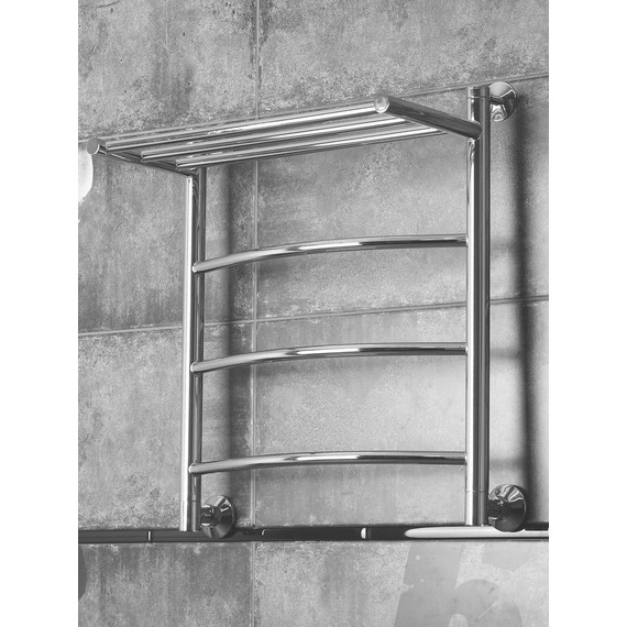 Полотенцесушитель водяной Тругор Приоритет НК1 с полкой П4 500x600 мм 00-00021886 - фото 4