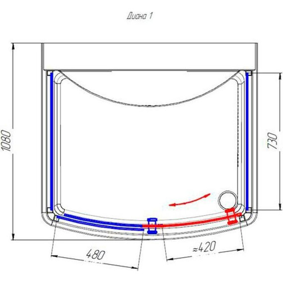 Душевая кабина Радомир Диана 1 118x108 см, белый/прозрачное - фото 7