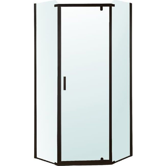 Душевое ограждение Berges Wasserhaus Solo T Black 100x100 см 061110, черный/прозрачное - фото 