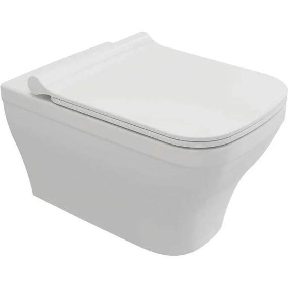 Унитаз подвесной Berges Wasserhaus Strati Real Rimless 082132 с крышкой микролифт - фото 
