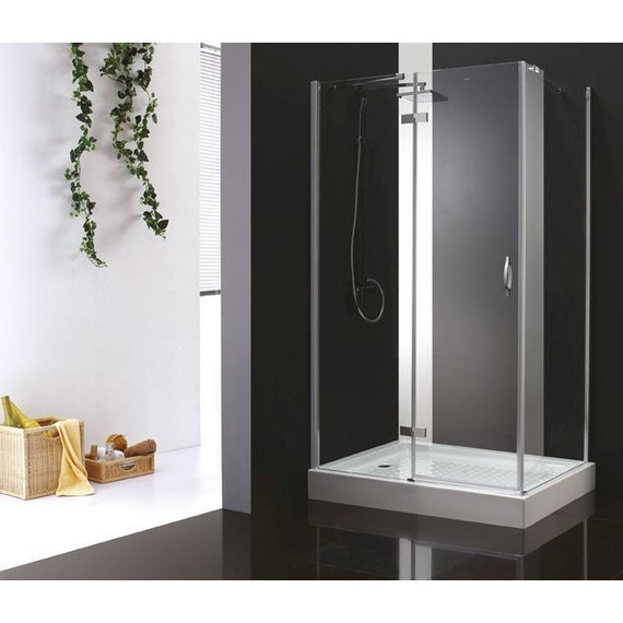 Душевое ограждение Cezares 120х90 см BERGAMO-W-AH-1-120/90-C-Cr-L, хром/прозрачное - фото 2