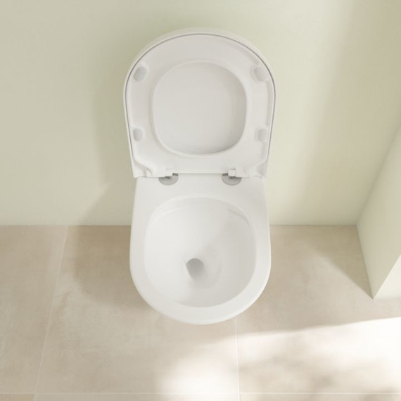 Унитаз подвесной безободковый Villeroy&Boch Subway 3.0 4670TS01 с крышкой микролифт - фото 6
