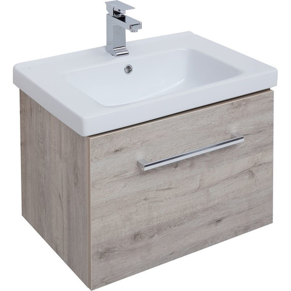 Тумба подвесная с раковиной Dreja Big Inn 65 см 77.0202D, дуб кантри - фото, картинка 8 Тумба подвесная с раковиной Dreja Big Inn 65 см 77.0202D, дуб кантри - фото 8